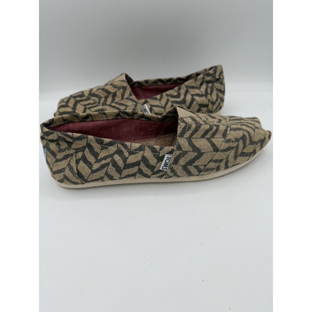 TOMS Women's Classic Alpargata Flat Canvas Slip On Shoes Size W9